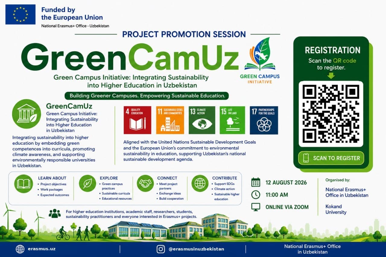 LOYIHANI TAQDIMOT SESSIYASI: Erasmus+ CBHE – GreenCamUz loyihasi — 1