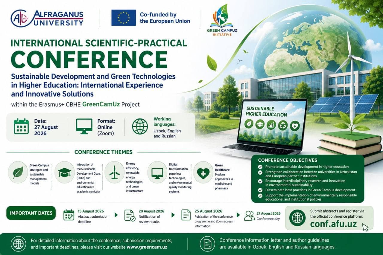 International Scientific-Practical Conference within the Erasmus+ CBHE GreenCamUz Project